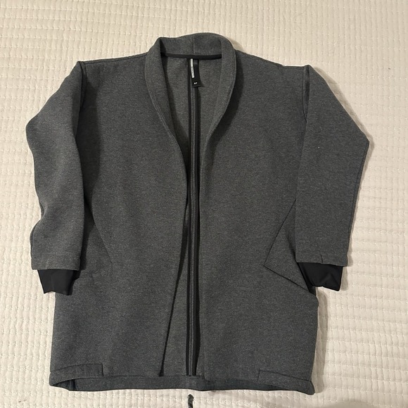 Mondetta Jackets & Blazers - Mondetta Women's Fleece Cardigan Jacket Size Small Petite Charcoal Black Pockets